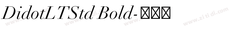 DidotLTStd Bold字体转换